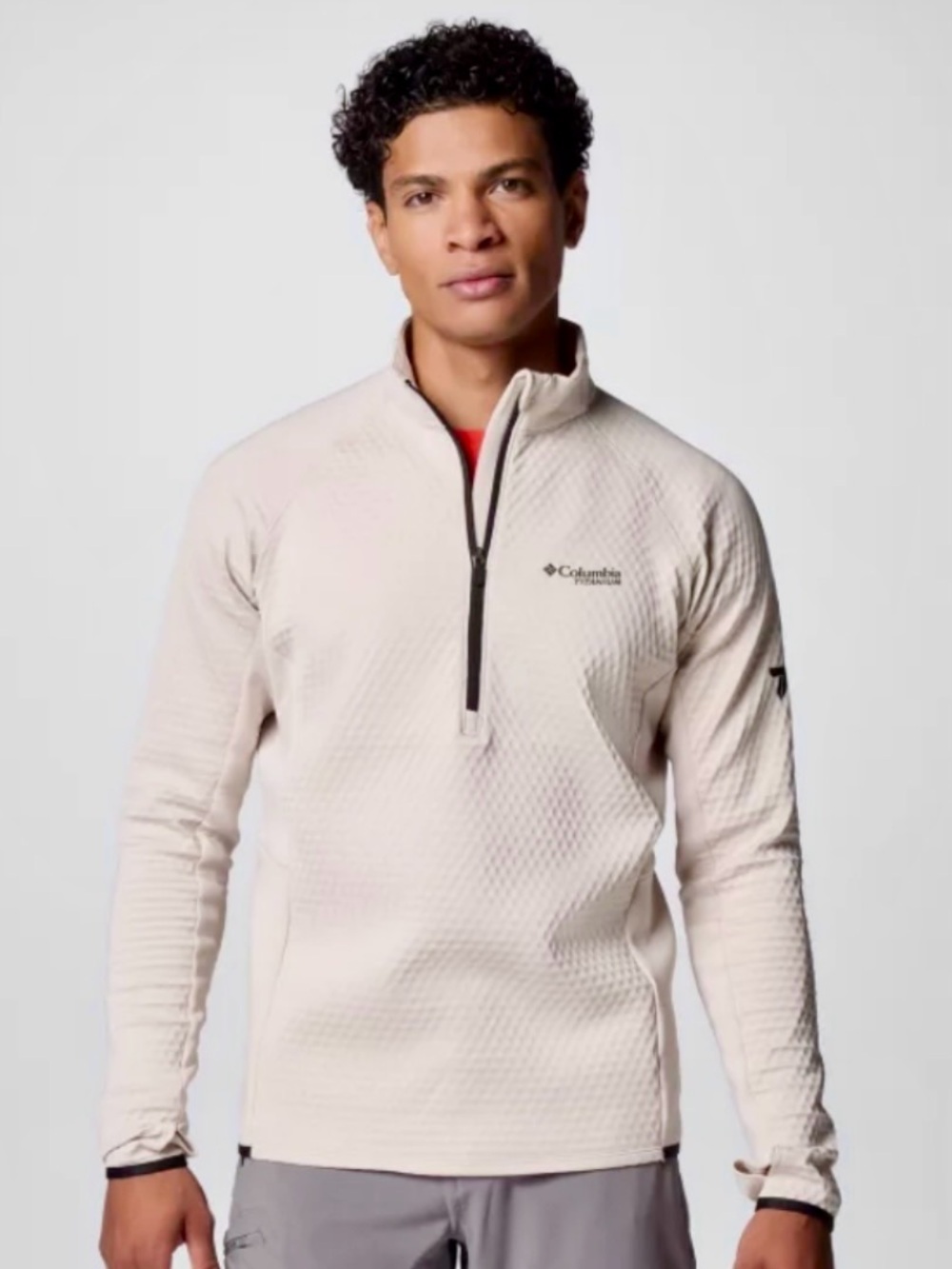 Columbia Men’s Crystal Leaf Omni Heat Helix Half Zip Pullover- Dark Stone